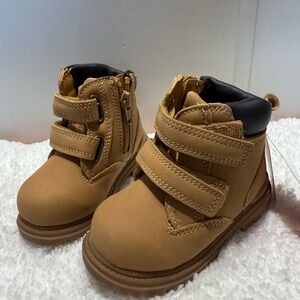 Wonder Nation Tan Kids Boots with Straps